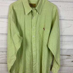 Mc LAVY LtD. Green Casual Button Down Shirt Relaxed Fit